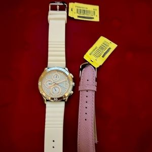 Women’s Fossil Modern Pursuit Chronograph White Silicone Strap Watch ES4024